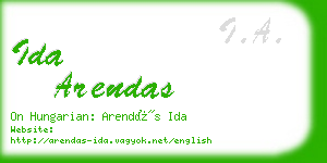 ida arendas business card